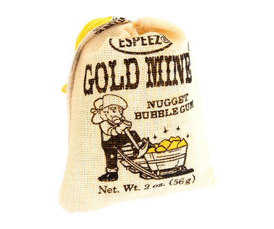 Sachet Gold Mine, gomme balloune en forme de pépites d'or
