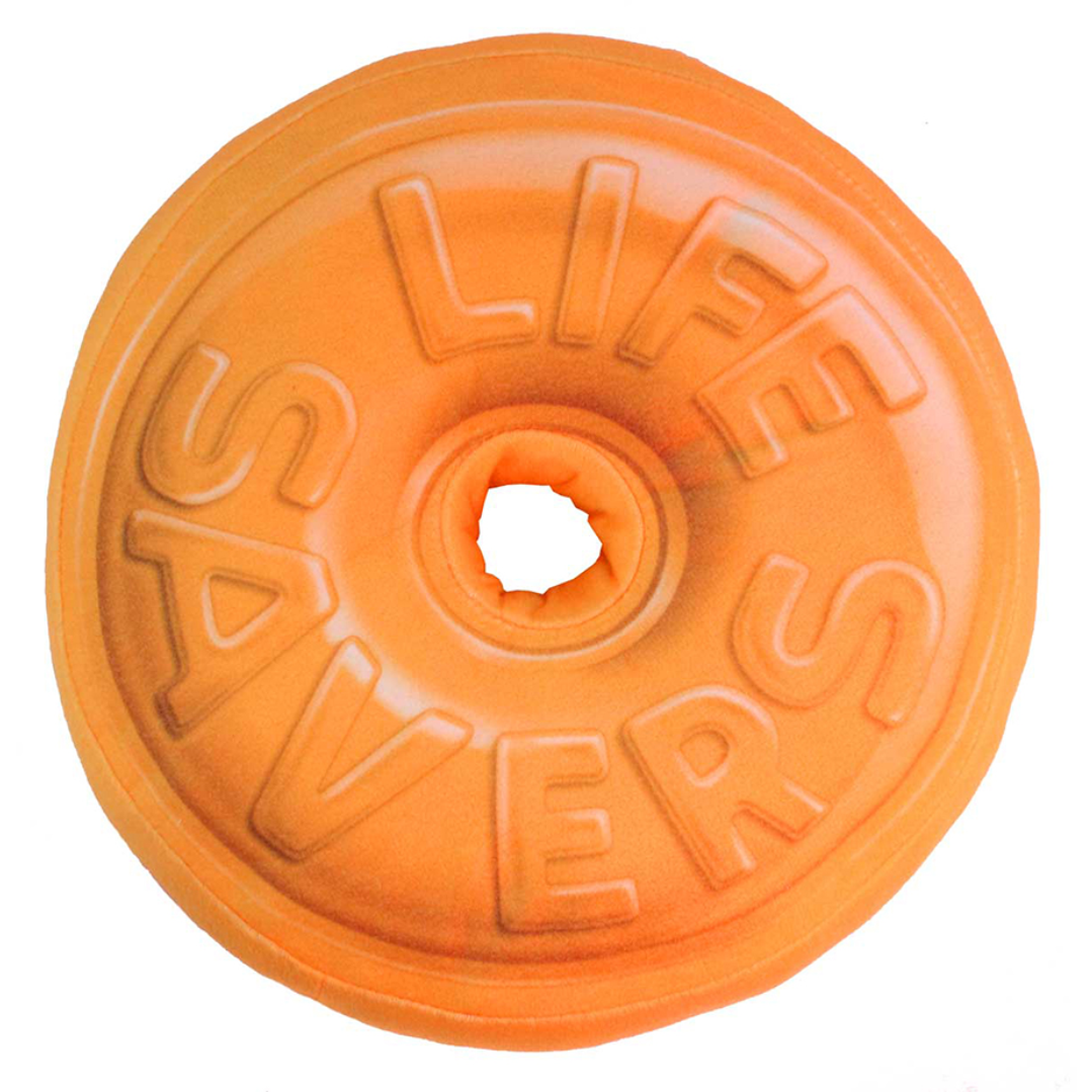 Coussin rond Lifesavers orange