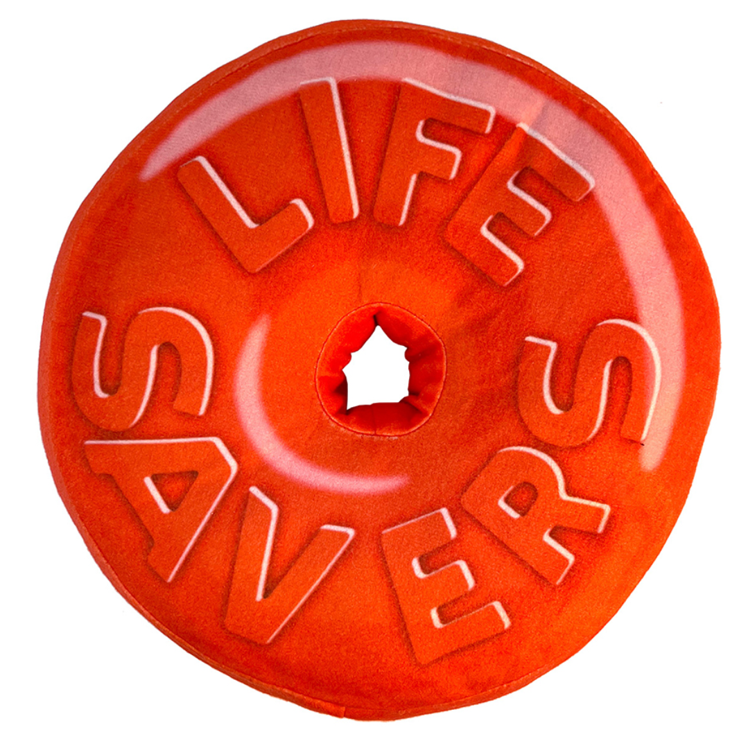 Coussin rond Lifesavers rouge