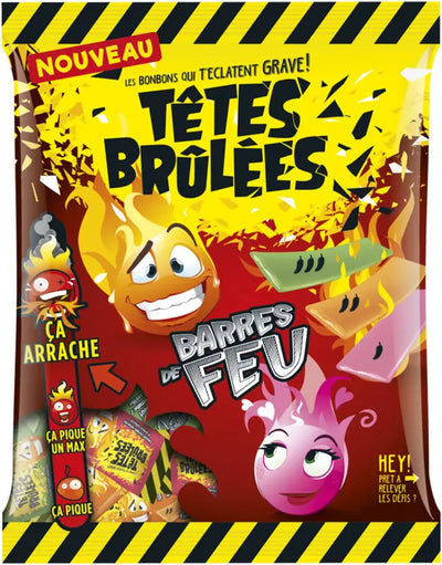 Barre de feu Têtes Brûlées, bonbon acidulé et piquant