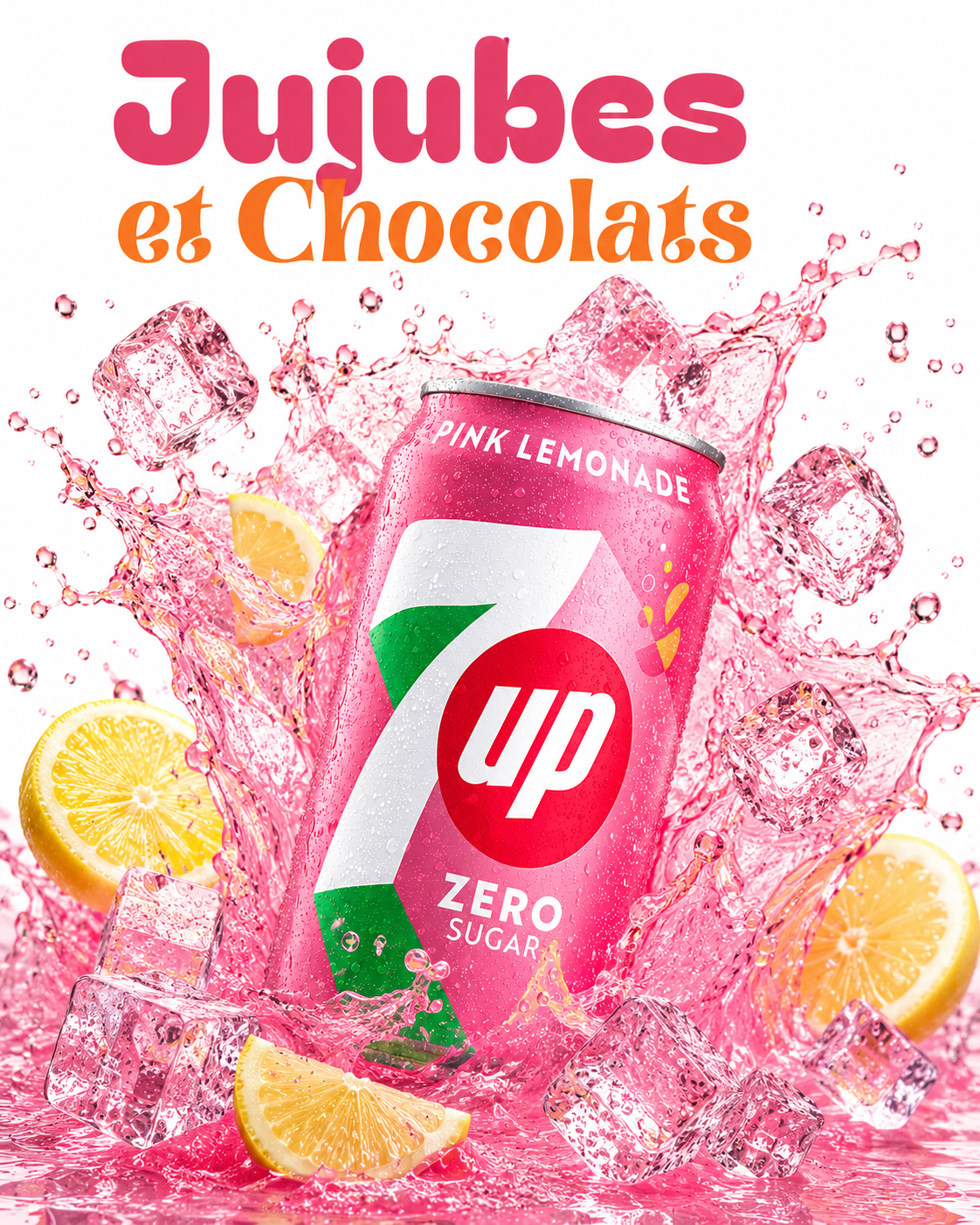 7UP Limonade Rose – Sans Sucre