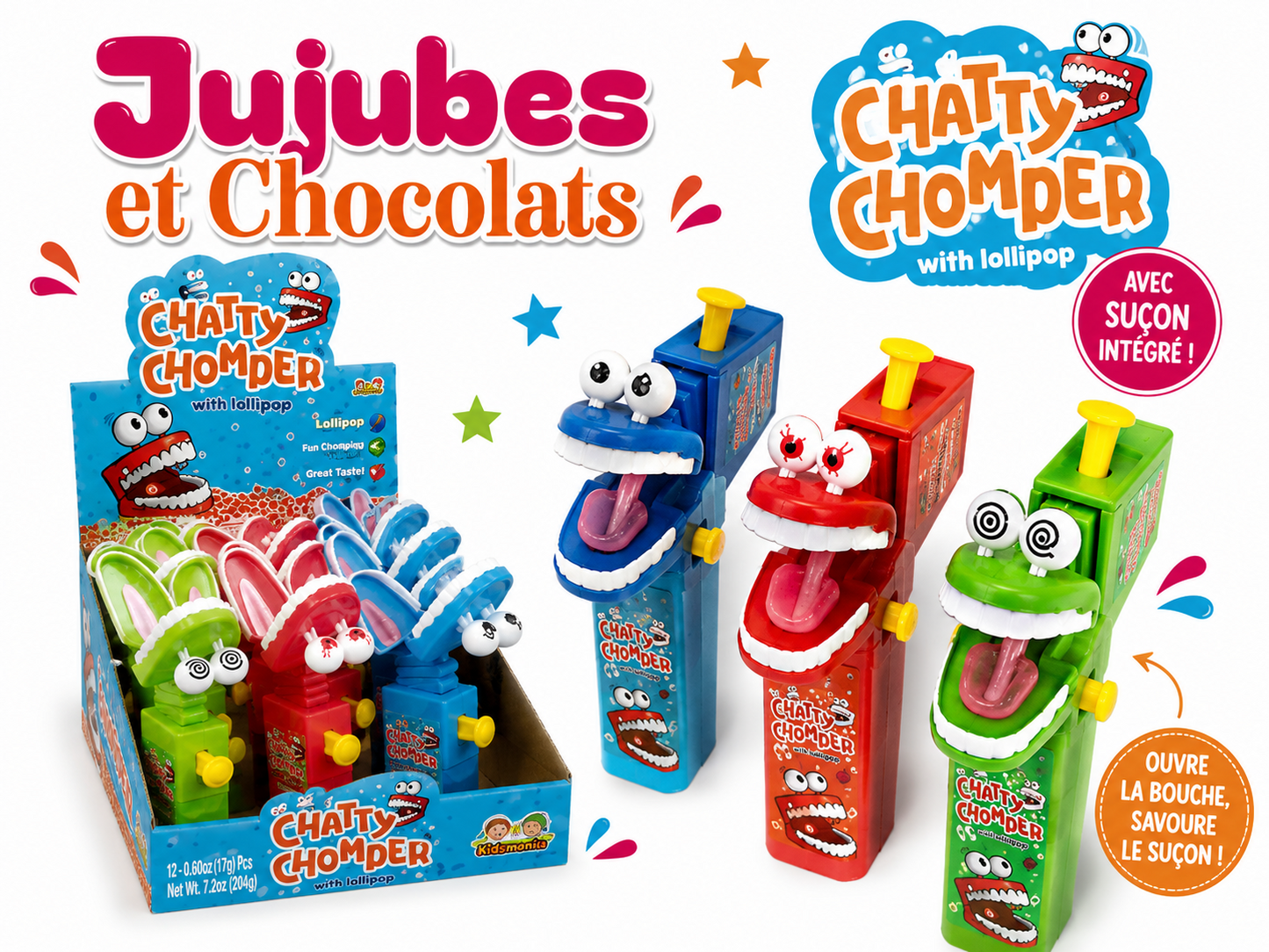 Chatty Chomper – Framboise Bleue