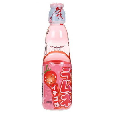 Bouteille Hata Ramune fraise 200 ml à bille de verre