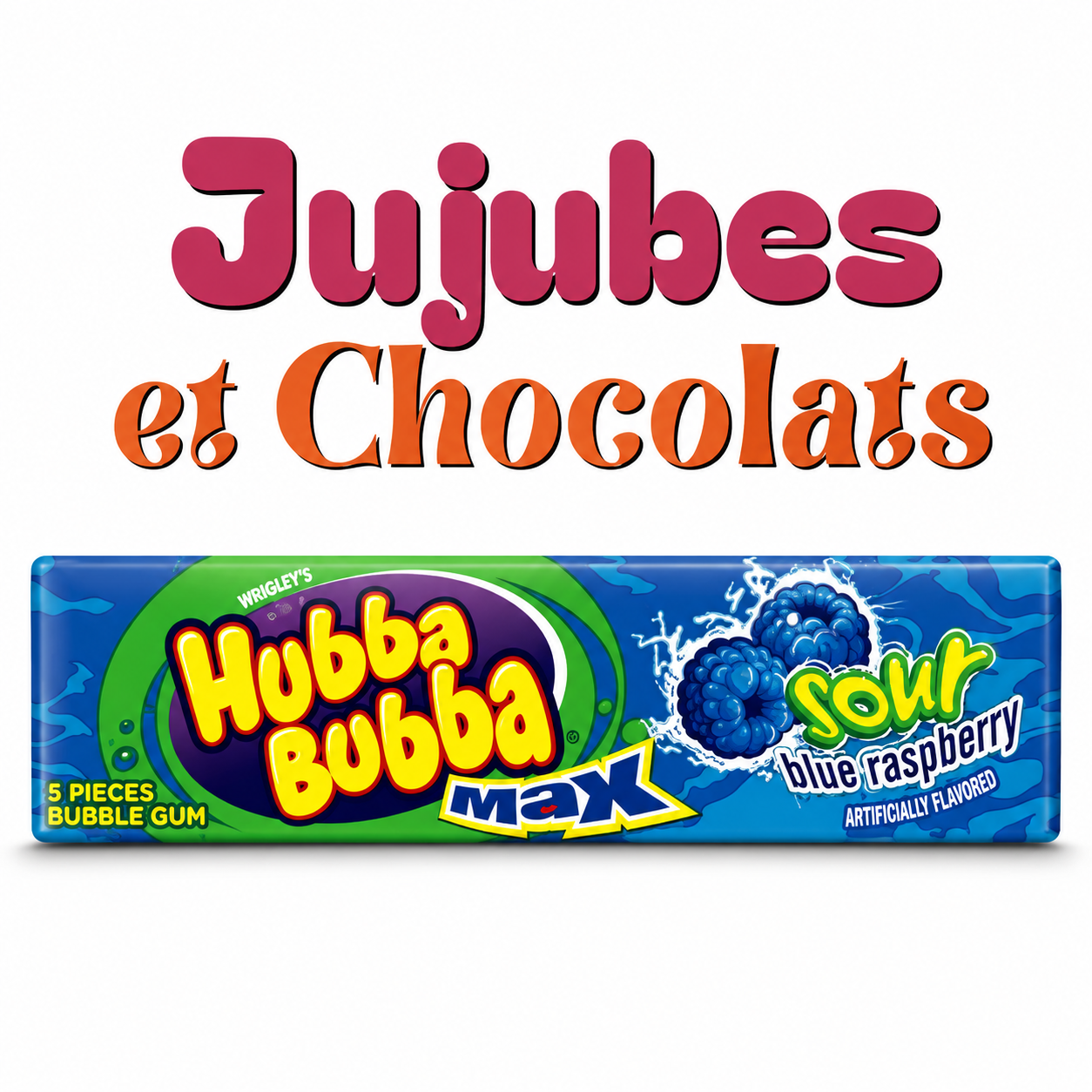 Hubba Bubba Max Sour – Framboise Bleue