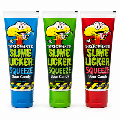 Tube Toxic Waste Slime Licker Squeeze 70 ml, bonbon liquide acidulé à presser