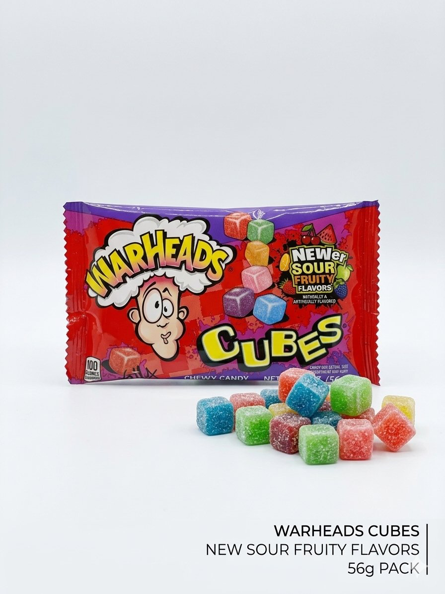 Warheads Chewy Cubes – Cubes Acidulés Assortis