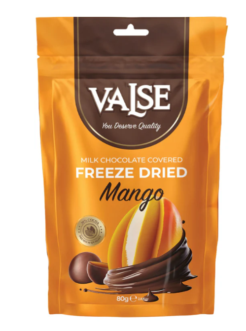 Valse freeze dried mangue enrobée de chocolat