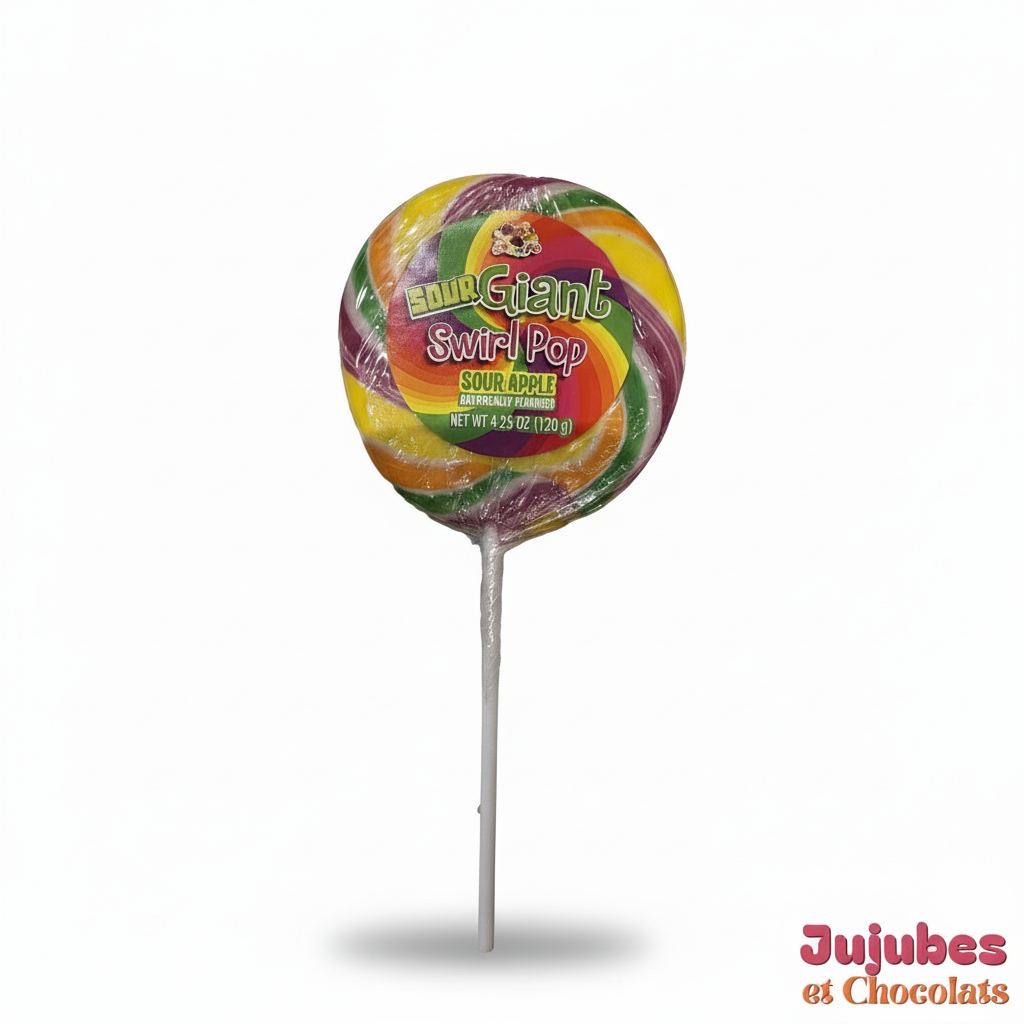 Sour giant swirl pop sour apple