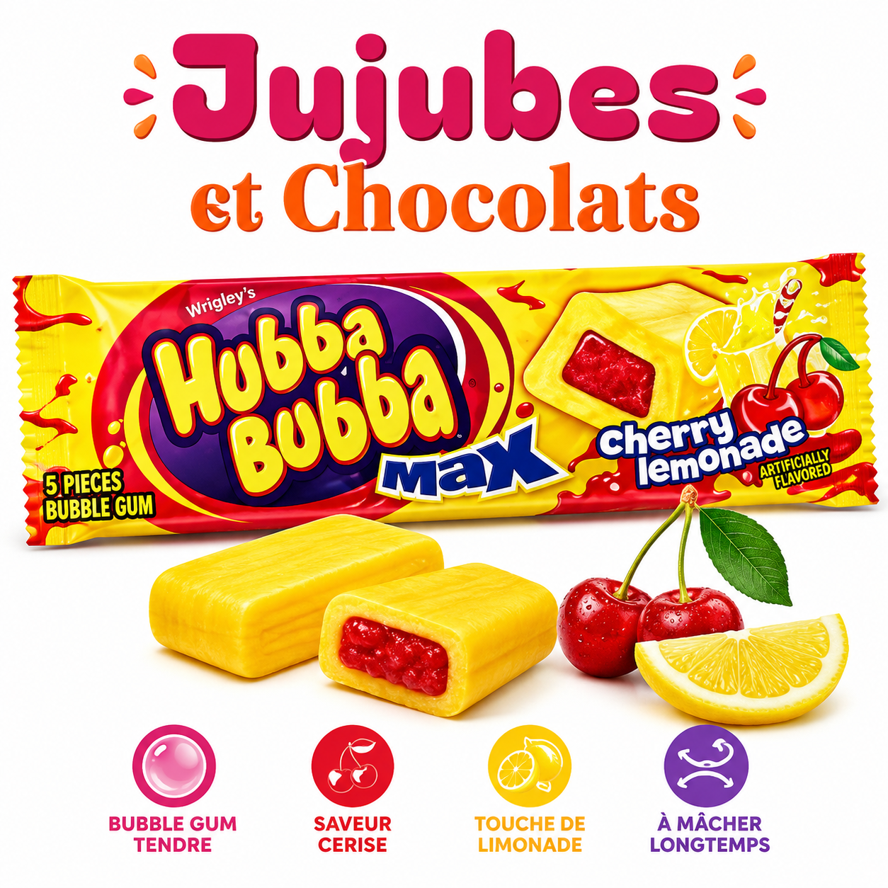 Hubba Bubba Max – Limonade Cerise