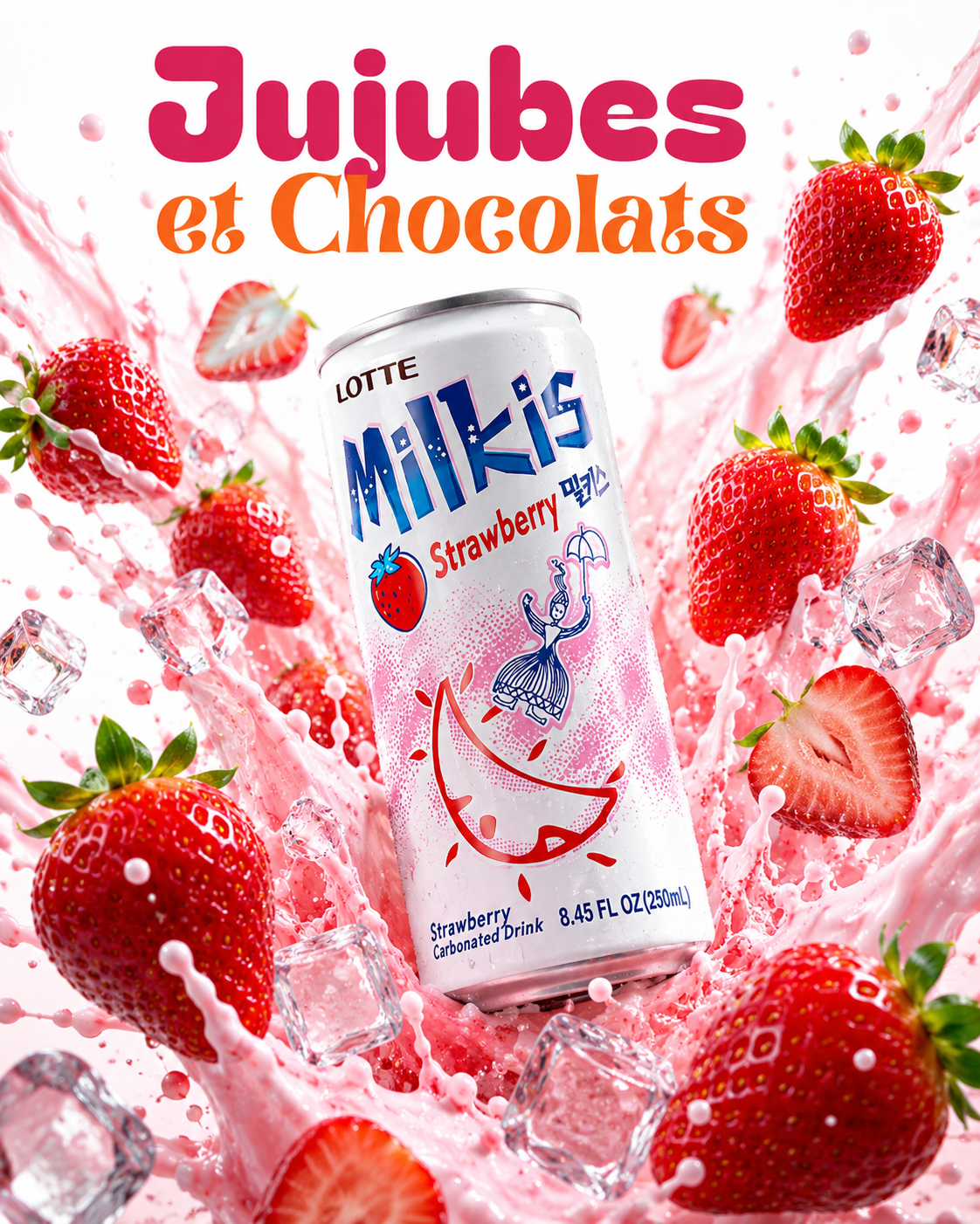 Milkis Strawberry – Korean Milk and Strawberry Soda