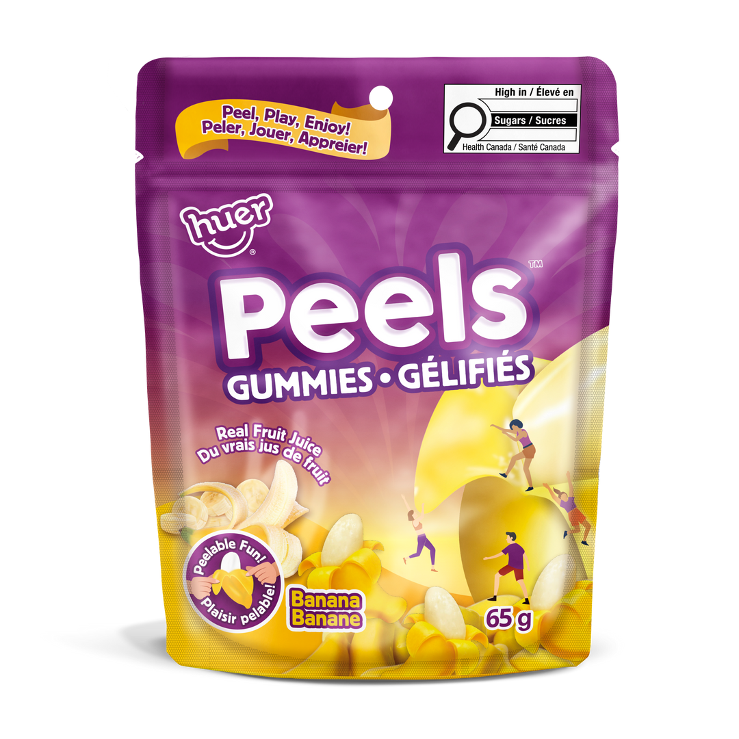 Peelable banana candy peels