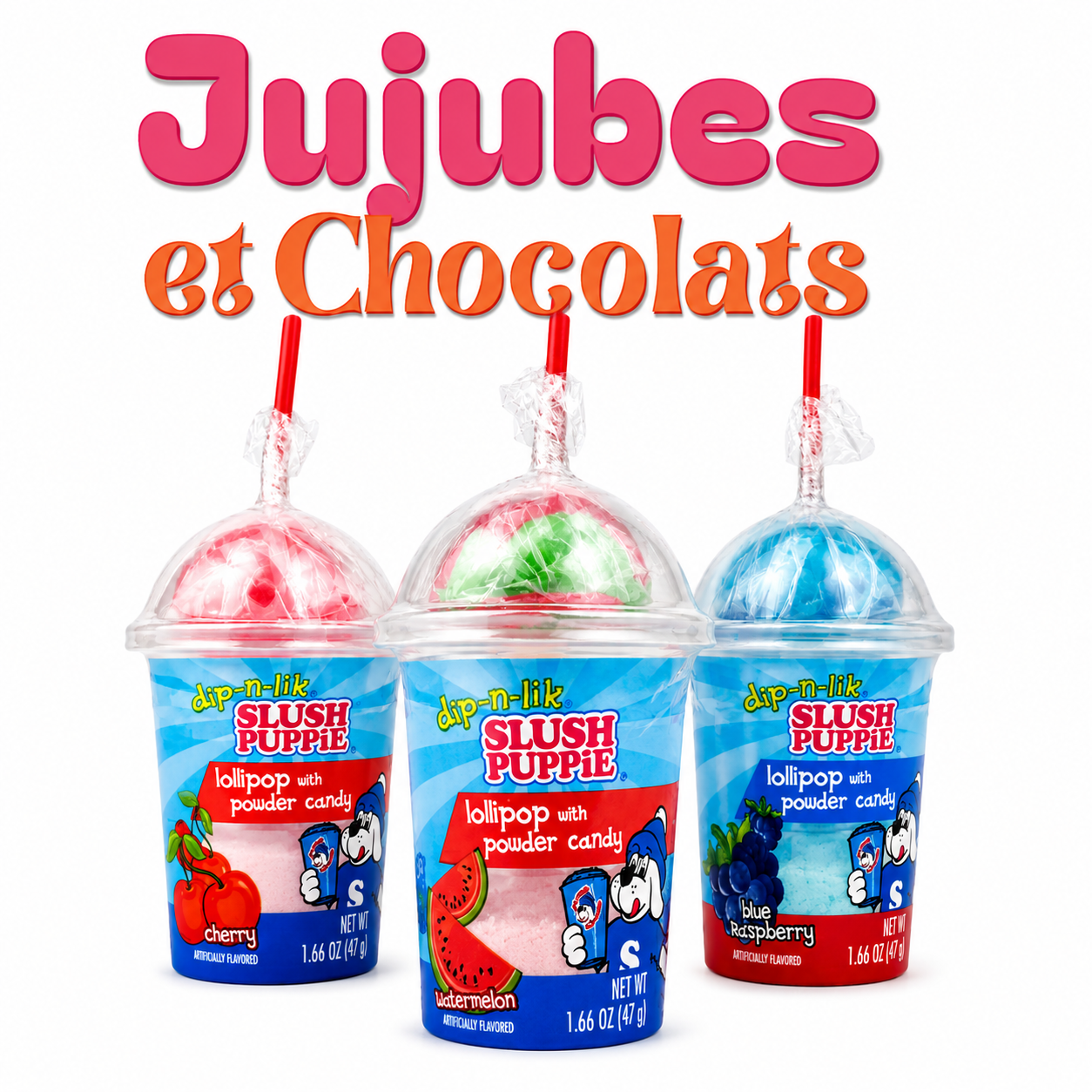 Slush Puppie – Lollipop with Candy Powder