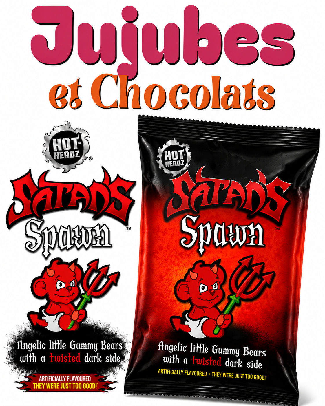 Hot Headz Satan's Spawn – Oursons Gélifiés Chili &amp; Fruit
