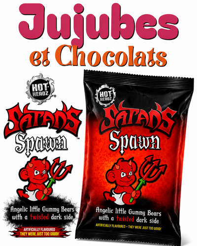 Sachet Hot Headz Satan's Spawn, oursons chili et fruit