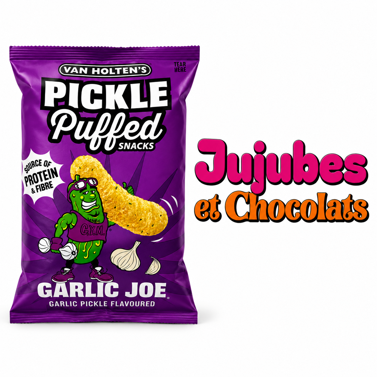 Van Holten's Pickle Puffed Snacks – Garlic Joe