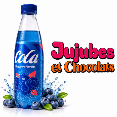 Canette de cola saveur bleuet 330 ml importée de Chine