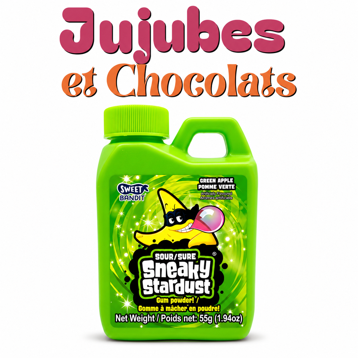 Sneaky Stardust – Gomme en Poudre Pomme Verte