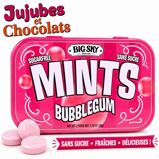 Big Sky Mints – Bubblegum Sans Sucre