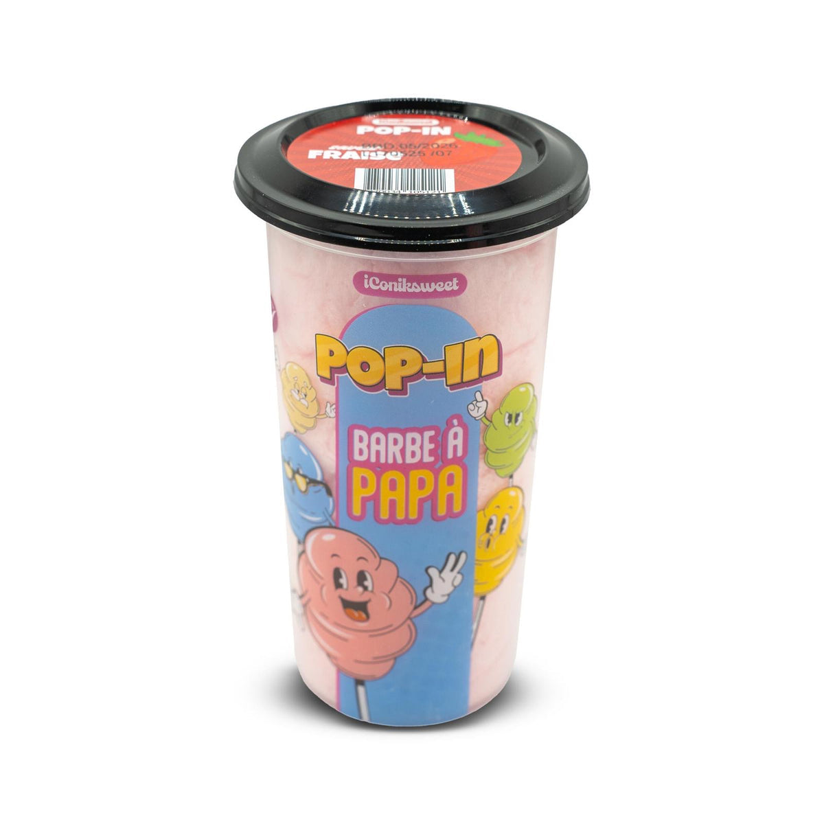 Barbe à papa pétillante fraise