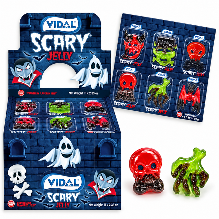 Vidal Scary Jelly – Bonbons Gélifiés d'Halloween