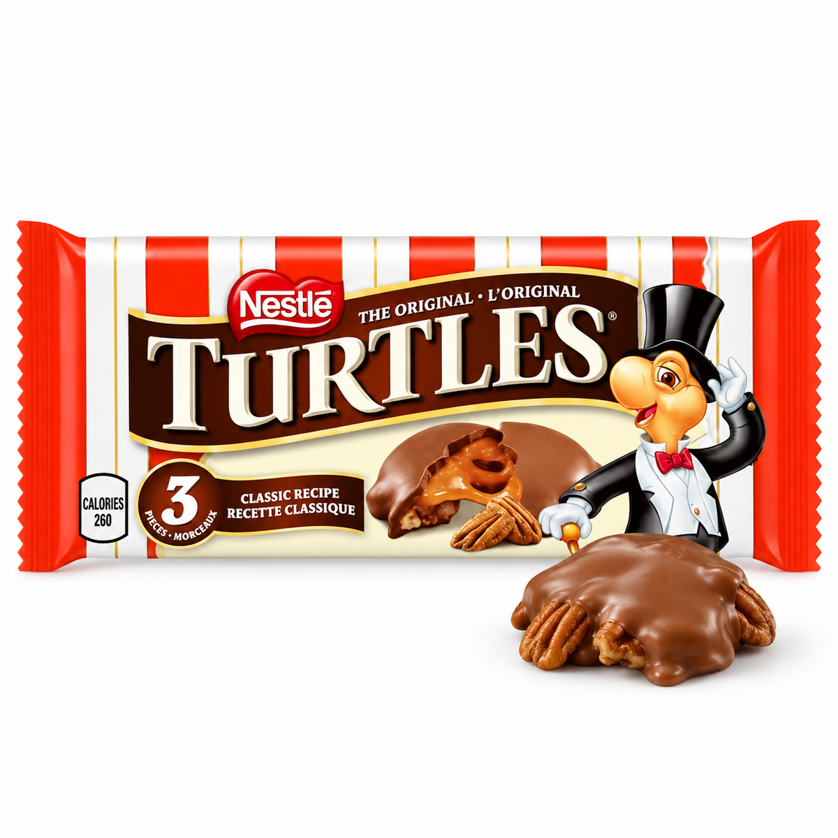 Turtles – Chocolats Caramel et Pacanes