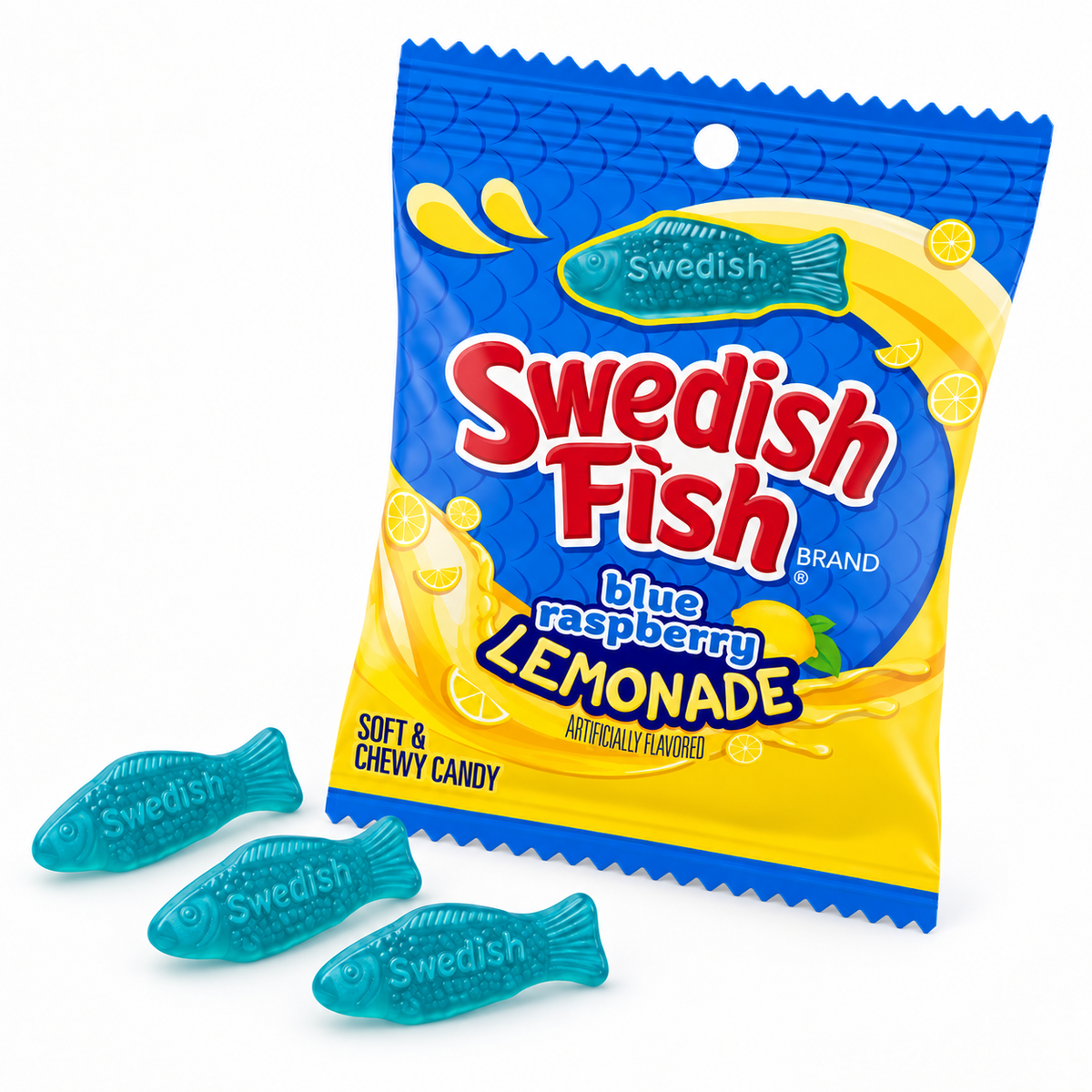 Swedish Fish – Framboise Bleue et Limonade 102 g
