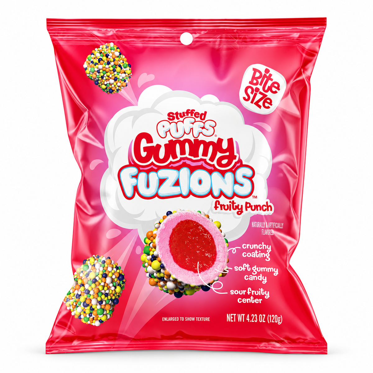 Stuffed Puffs Gummy Fuzions – Petits Fruits Mélangés