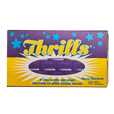 Paquet de gomme Thrills saveur savon, classique canadien